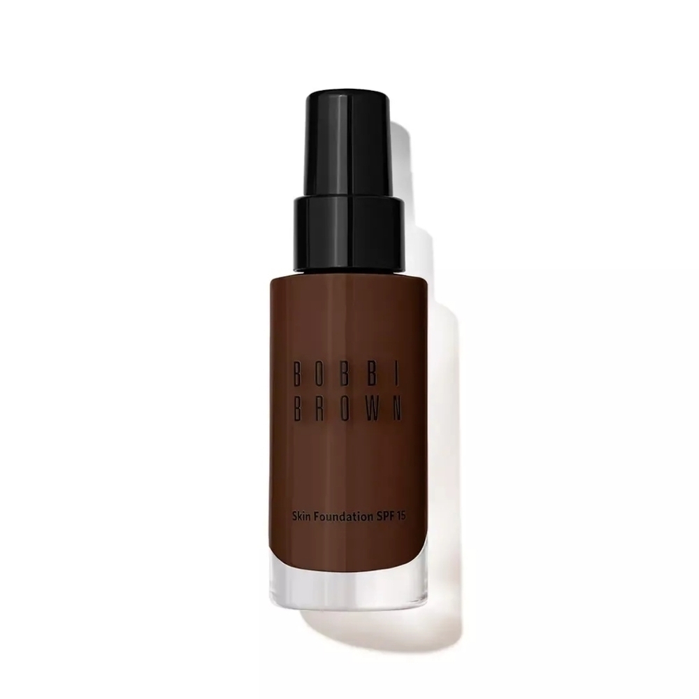 Sale!! Bobbi Brown Skin Foundation Broad Spectrum SPF 15 Espresso N-112 1oz. NIB - Picture 2 of 6